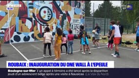 Roubaix: inauguration du "One wall" dans le quartier de l'Epeule