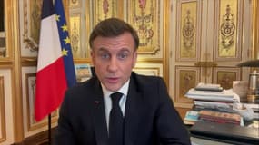 Emmanuel Macron lors d'un direct sur Youtube le 20 février 2025