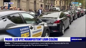 Paris: les VTC manifestent leur colère devant l'Hôtel de Ville