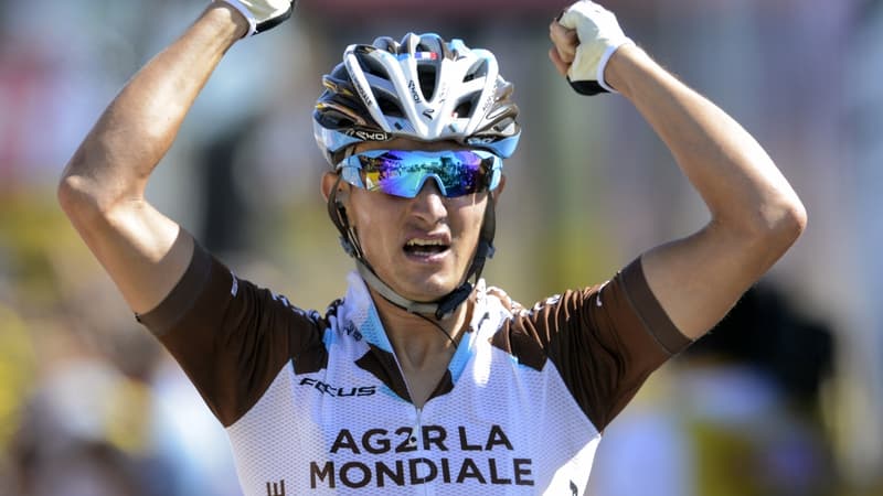 Le Français Alexis Vuillermoz, vainqueur de la 8e étape du Tour à Mûr-de-Bretagne