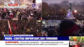 Story 1 : Grève du 5 décembre: cortège important à Paris - 05/12
