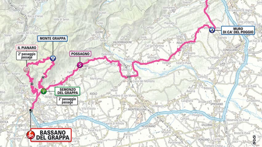 Parcours de la 20e étape du Tour d'Italie 2024