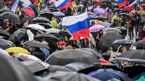 Les manifestants à Moscou. 