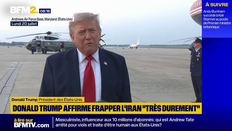 Donald Trump affirme frapper l'Iran "très durement" pour venger les Américains tués