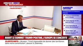 "Il faut mettre en place une stratégie pour mettre la pression sur le président Poutine", déclare Emmanuel Macron 