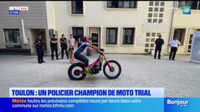 Toulon: un policier champion de moto trial