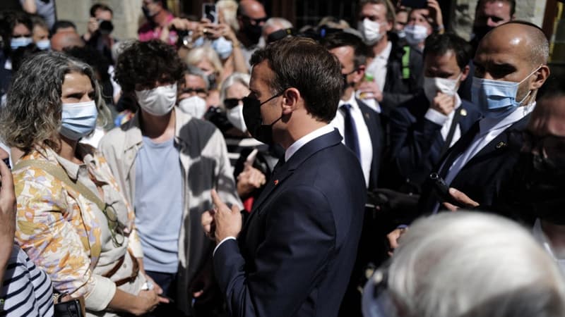 Emmanuel Macron en déplacement dans le Lot en juin dernier