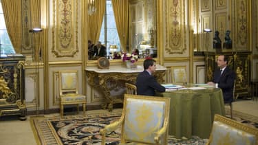 Manuel Valls et François Hollande à l'Elysée.