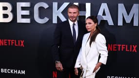 David et Victoria Beckham lors de l'avant-première de la série Netflix à Londres, le 3 octobre 2023