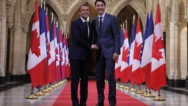 Emmanuel Macron et Justin Trudeau annoncent la création d'un groupe international d'étude sur l'intelligence artificielle.