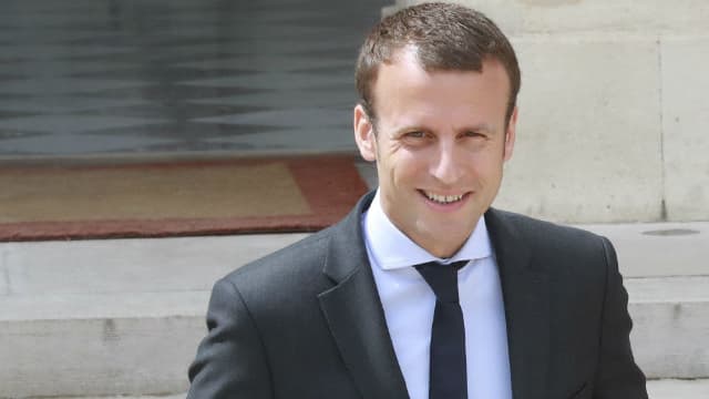Emmanuel Macron et Ségolène Royal sur le perron de l'Élysée le 3 août 2016