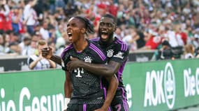 Bayern : la joie de Mathys Tel et Dayot Upamecano face à Mönchengladbach le 2 septembre 2023