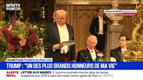 Banquet royal au château de Windsor: Donald Trump parle d'un "lien exceptionnel, unique et irremplaçable", entre les États-Unis et le Royaume-Uni 