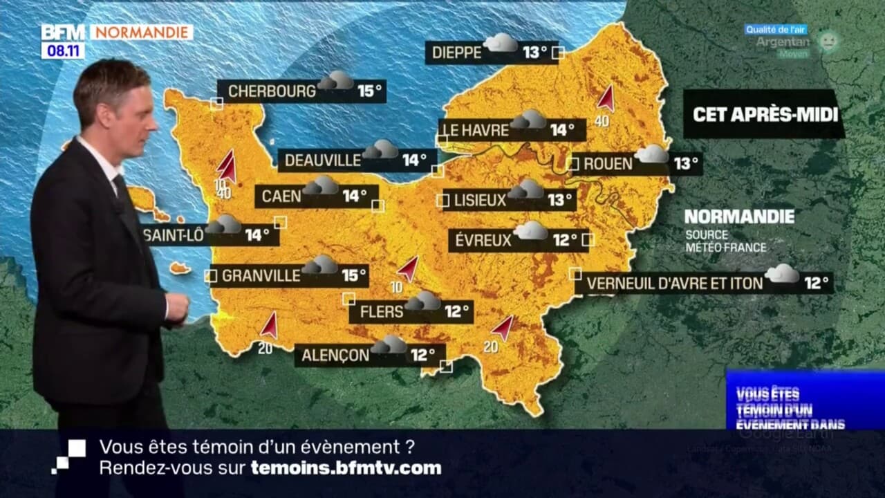 Météo Normandie: un temps très nuageux ce samedi, 12°C attendus à Evreux