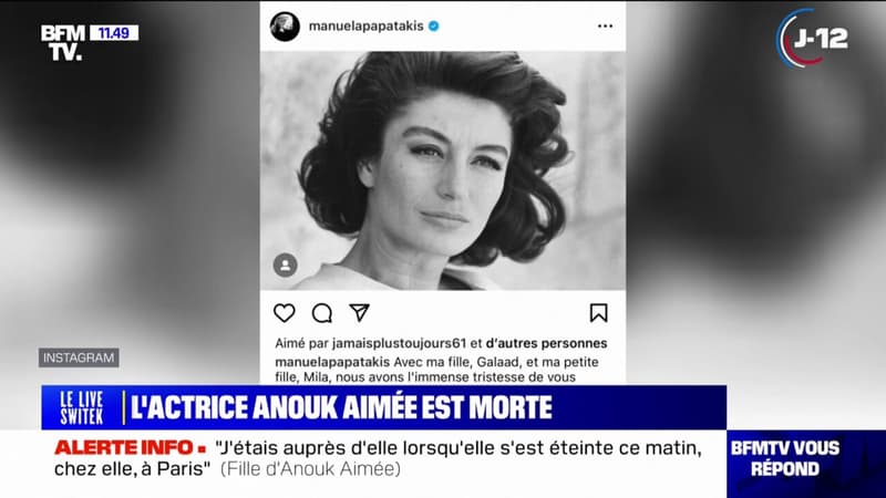 Regarder la vidéo L'actrice Anouk Aimée est morte à l'âge de 92 ans