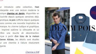 Le journaliste Hugo Clément, posant pour la marque de chemise Hast.