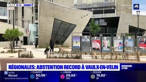 Régionales : abstention record à Vaulx-en-Velin