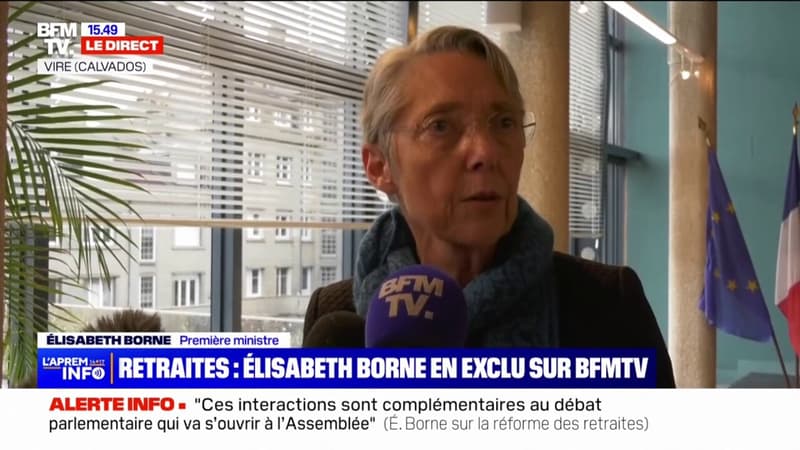 Élisabeth Borne en déplacement dans le Calvados pour défendre la réforme des retraites: 