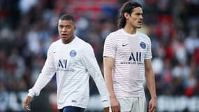 Kylian Mbappé et Edinson Cavani