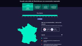 Le premier pic de consommation d'électricité est attendu ce jeudi vers 19h (capture d'écran)