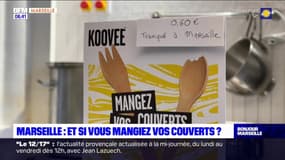 Marseille: des couverts comestibles aux trois saveurs