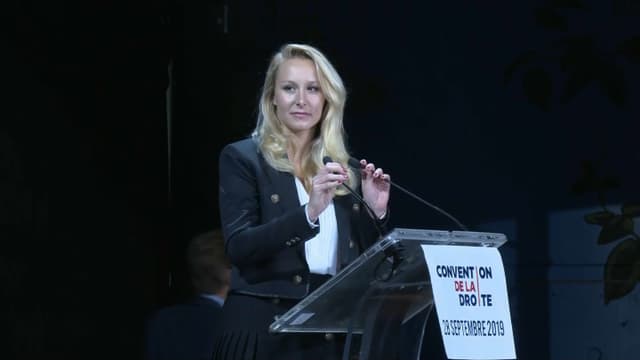 Marion Maréchal lors de sa "convention de la droite".