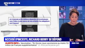 Accusé d'inceste, Richard Berry se défend