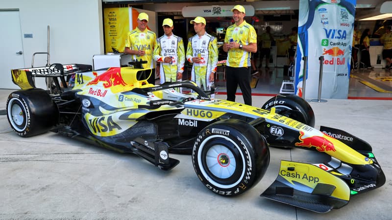 La voiture jaune de Racing Bulls pour le Grand Prix de F1 de Miami le 30 avril 2026 2279281
