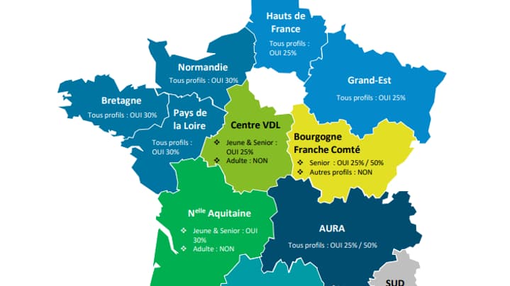 La Carte Avantage de la SNCF n'est pas acceptée de la même manière dans chaque région.