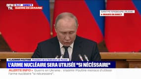 Vladimir Poutine laisse entendre que l'arme nucléaire sera utilisée "si nécessaire"