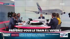Préférez-vous le train à l'avion? Ca fait débat sur RMC