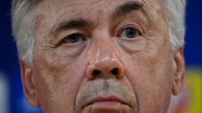 Carlo Ancelotti, en conférence de presse, ce mardi, en vue du match contre Braga en Ligue des champions.