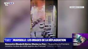 Les images de la déflagration au 17 rue de Tivoli à Marseille (document BFMTV)