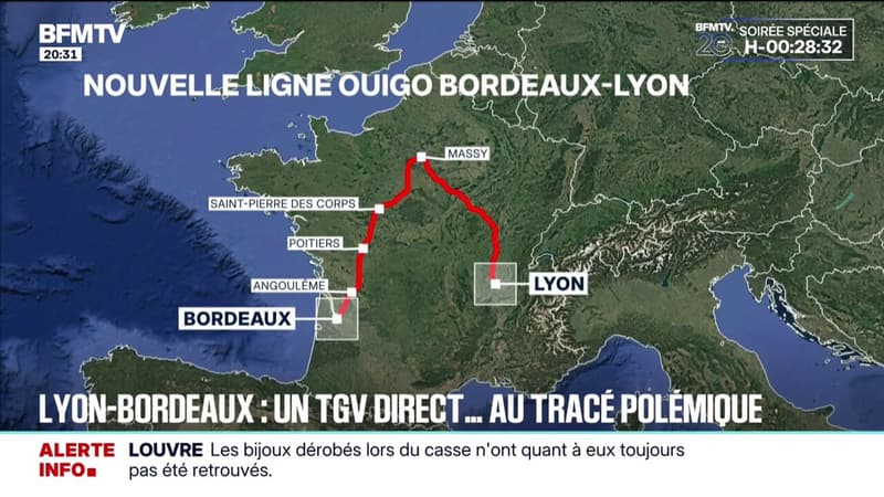 La SNCF va lancer une nouvelle liaison Ouigo entre Lyon et Bordeaux, mais le tracé fait polémique
