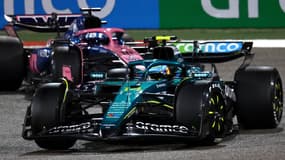 Fernando Alonso (Aston Martin) et Pierre Gasly (Alpine), à Bahreïn le 28 février 2025