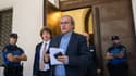 Michel Platini à la sortie du tribunal en Suisse, le 8 juillet 2022
