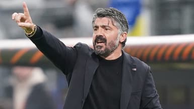 Gennaro Gattuso pendant un match de l'OM en février 2024