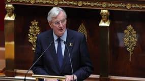 Michel Barnier à l'Assemblée nationale ce 8 octobre 2024. 