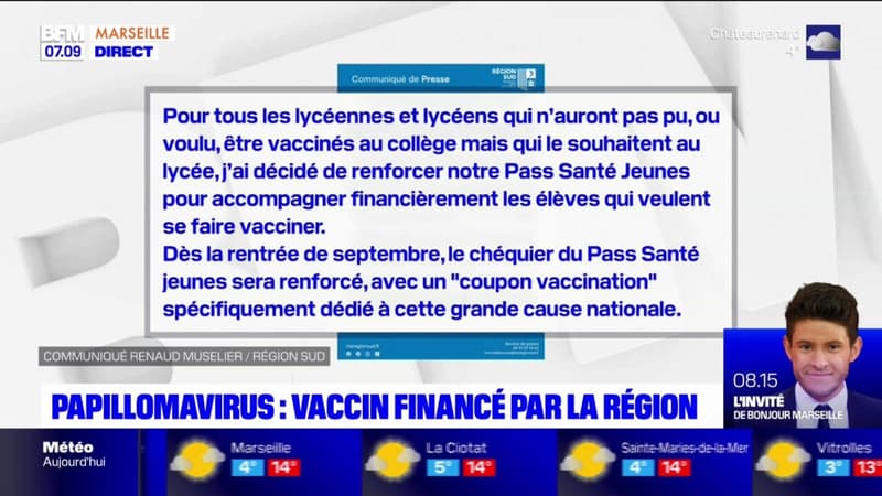 Papillomavirus: la Région Sud va financer la vaccination des lycéens dès le mois de mars