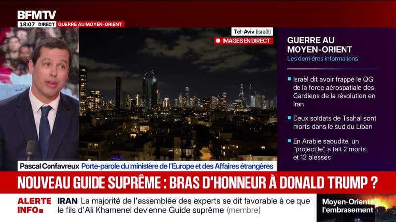 Nouveau guide suprême: "L'Iran doit changer de posture", affirme Pascal Confavreux, porte-parole du ministère de l'Europe et des Affaires étrangères