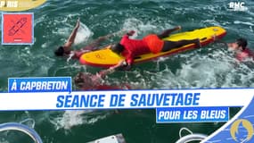 JO 2024 / Rugby à 7 : Séance de sauvetage dans l'océan pour les Bleus à Capbreton
