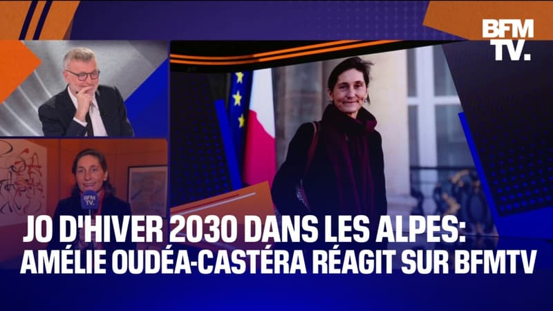 JO d'hiver 2030 dans les Alpes: la ministre des Sports, Amélie Oudéa-Castéra réagit sur BFMTV