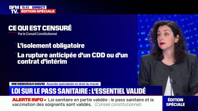 La procédure de suspension du contrat de travail validée pour les salariés en CDI sans pass sanitaire