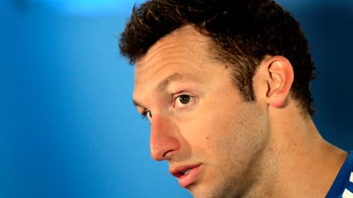 Ian Thorpe lors d'une conférence de presse en 2012.