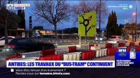 Antibes: les travaux du "bus-tram" se poursuivent