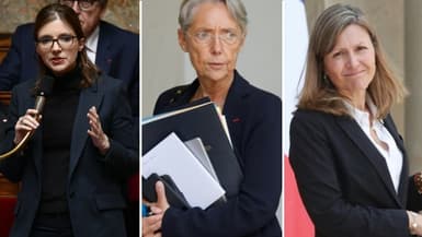 Aurore Bergé, Elisabeth Borne et Yaël Braun-Pivet.