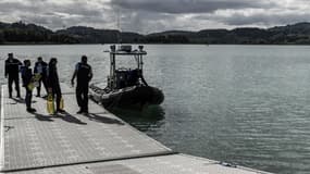 Des recherches au lac d'Aiguebelette le 11 septembre 2017 pour retrouver la petite Maëlys