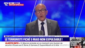 Attaque au couteau à Arras: "Cet assassin ne devait pas être en France", pour Éric Ciotti (président des Républicains)