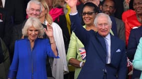 Le roi Charles au concert du couronnement, le 7 mai 2023 à Windsor.
