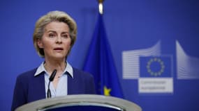 La président de de la Commission européenne Ursula von der Leyen, le 22 février 2022 à Bruxelles.